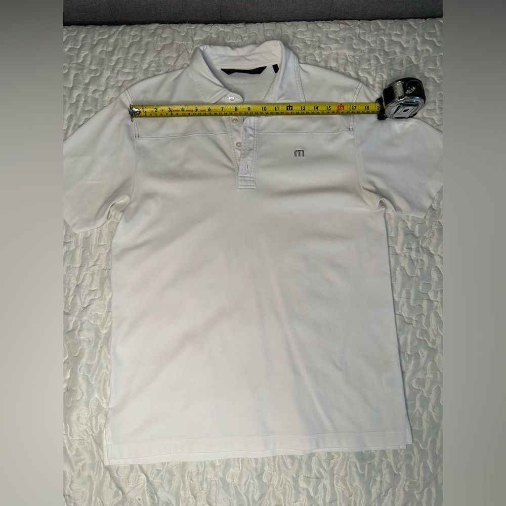 Travis Mathew White Polo Shirt Men’s M Golf Athleisure Classic Resort Wear - Picture 8 of 10